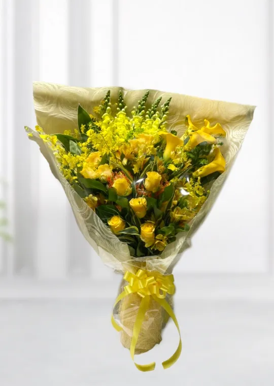 黄色の花束