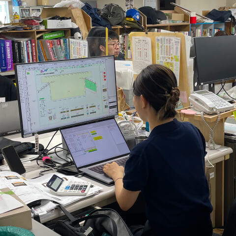製図の様子